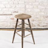 Large solid wood bar stool