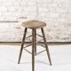 Large solid wood bar stool