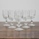 6 vintage Luminarc white wine glasses
