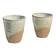 Set of 2 cups in Indonesian ceramic (brown & speckled glazed matte)