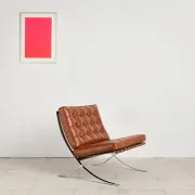 Barcelona chair in leather by Mies van der Rohe, Knoll International