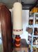 Lampadaire vintage 70 orange et marron style Fat Lava