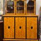 Art Deco Salon Display Cabinet, Flamed Birch Veneer, circa 1920