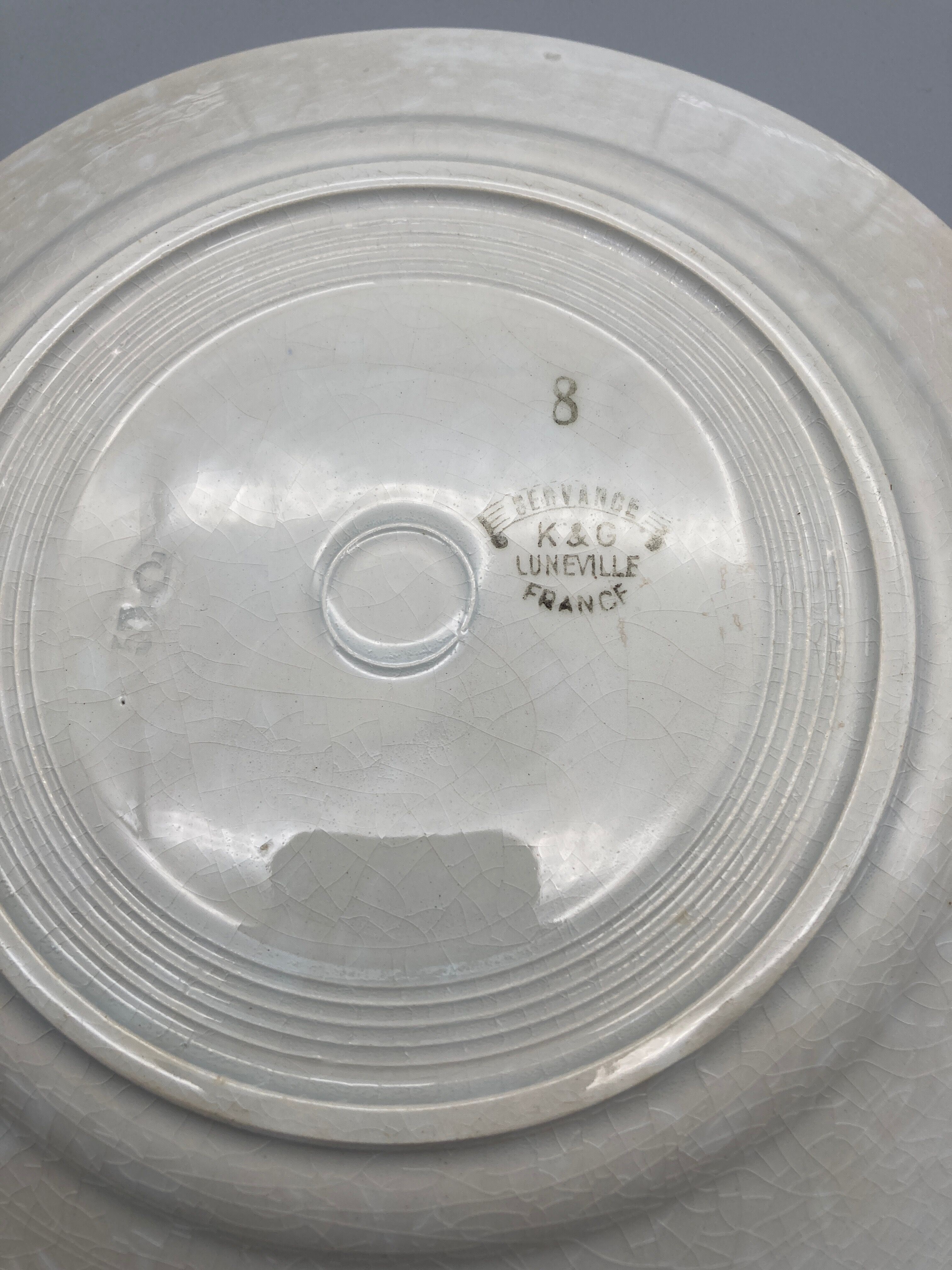 4 assiettes à dessert lunéville kg modèle "servange"