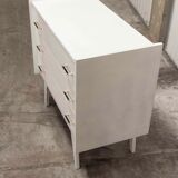 Scandinavian dresser 1960 3 drawers madeover brass bakelite