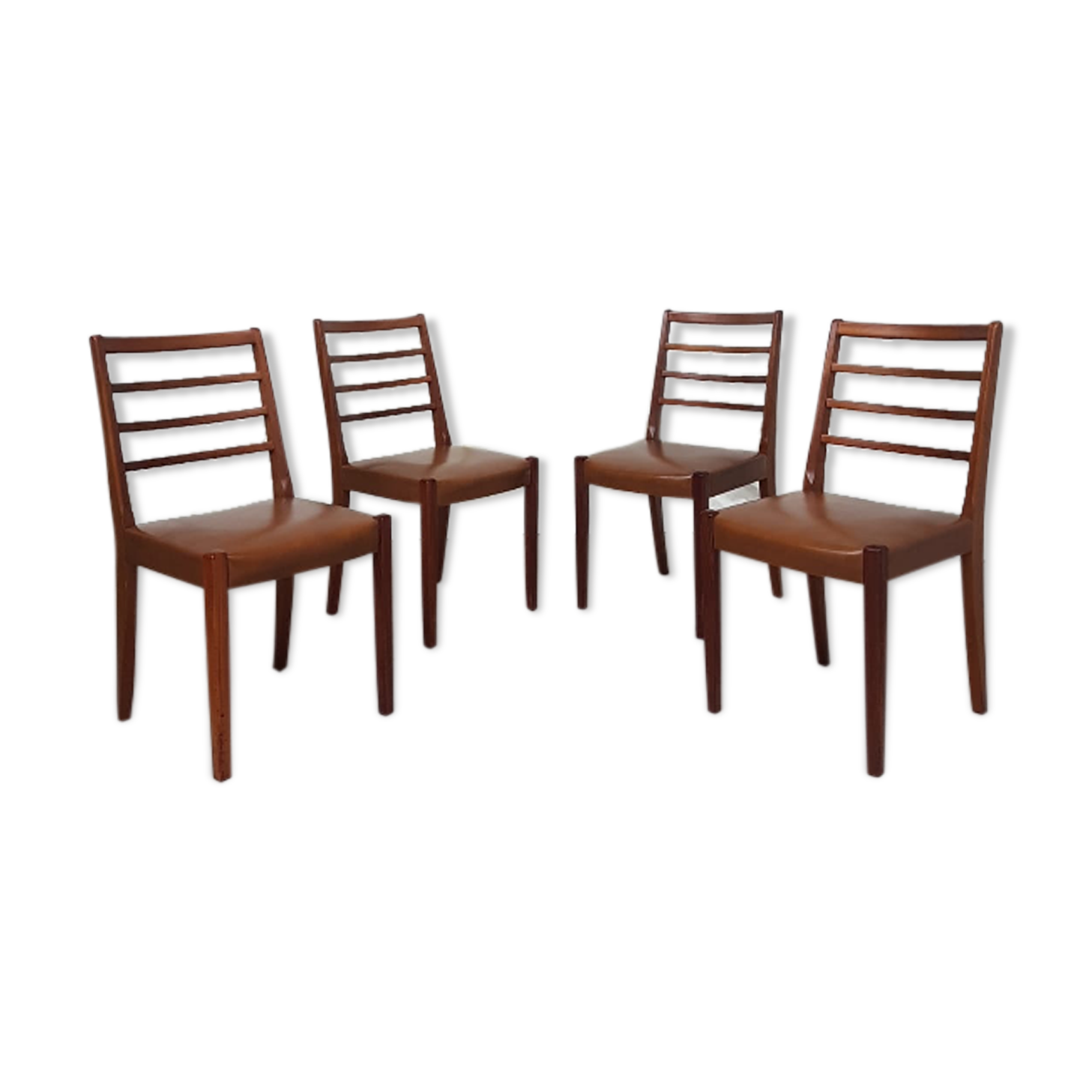Vtg Set Of 4 Mid Century Teak Dining Chairs Scandinavian 60s 70s Retro Danish
