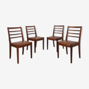 Vtg Set Of 4 Mid Century Teak Dining Chairs Scandinavian 60s 70s Retro Danish