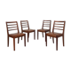 Vtg Set Of 4 Mid Century Teak Dining Chairs Scandinavian 60s 70s Retro Danish