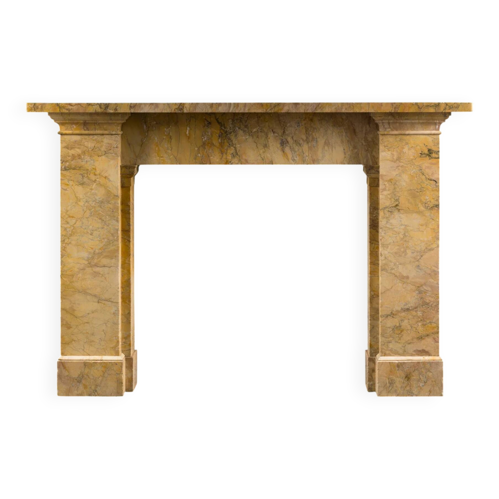 Nineteenth century Regency Sienna marble fireplace surround