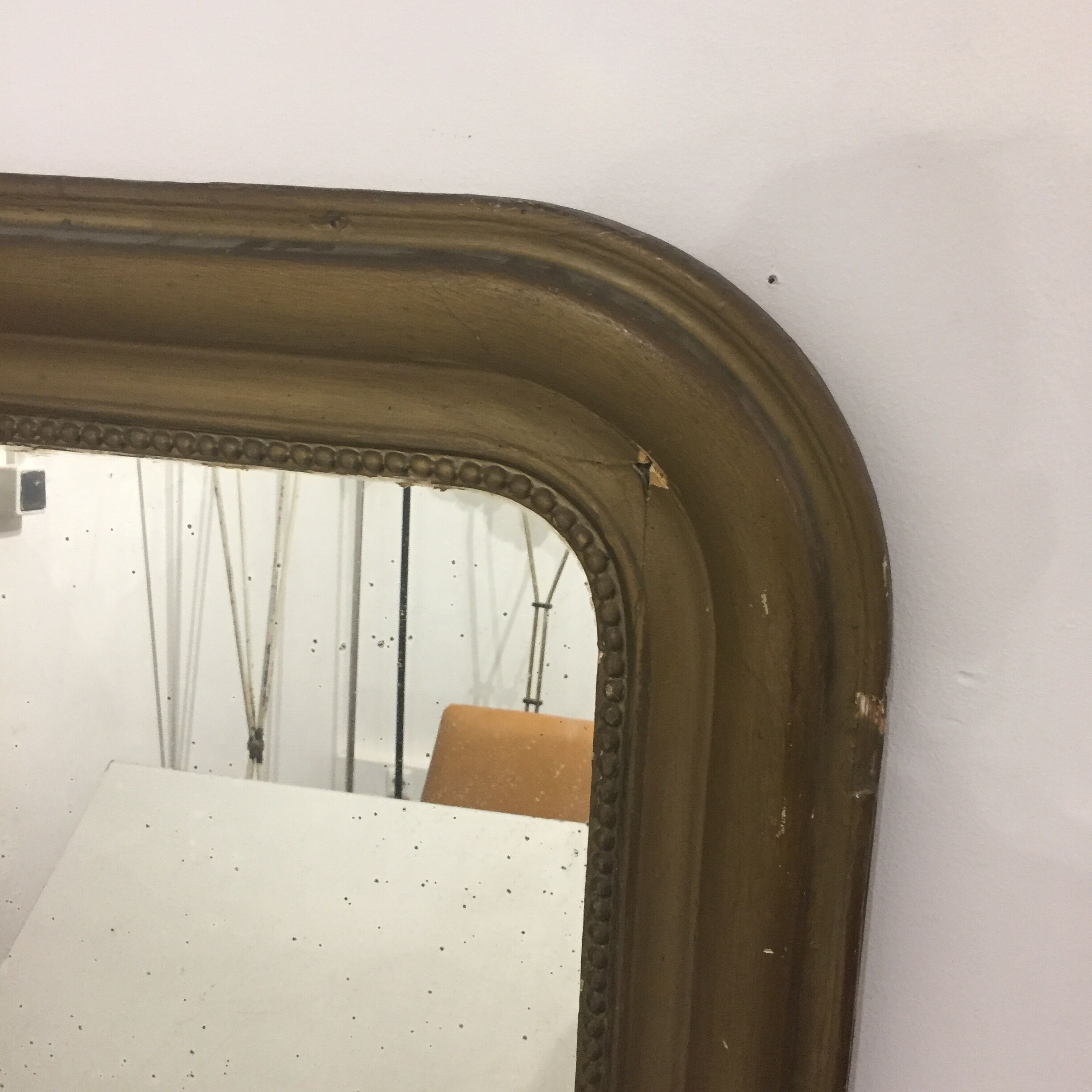 Golden trumeau mirror 137 X 103 cm