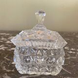 Sucrier en verre ciselé