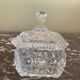 Chiseled glass sugar bowl