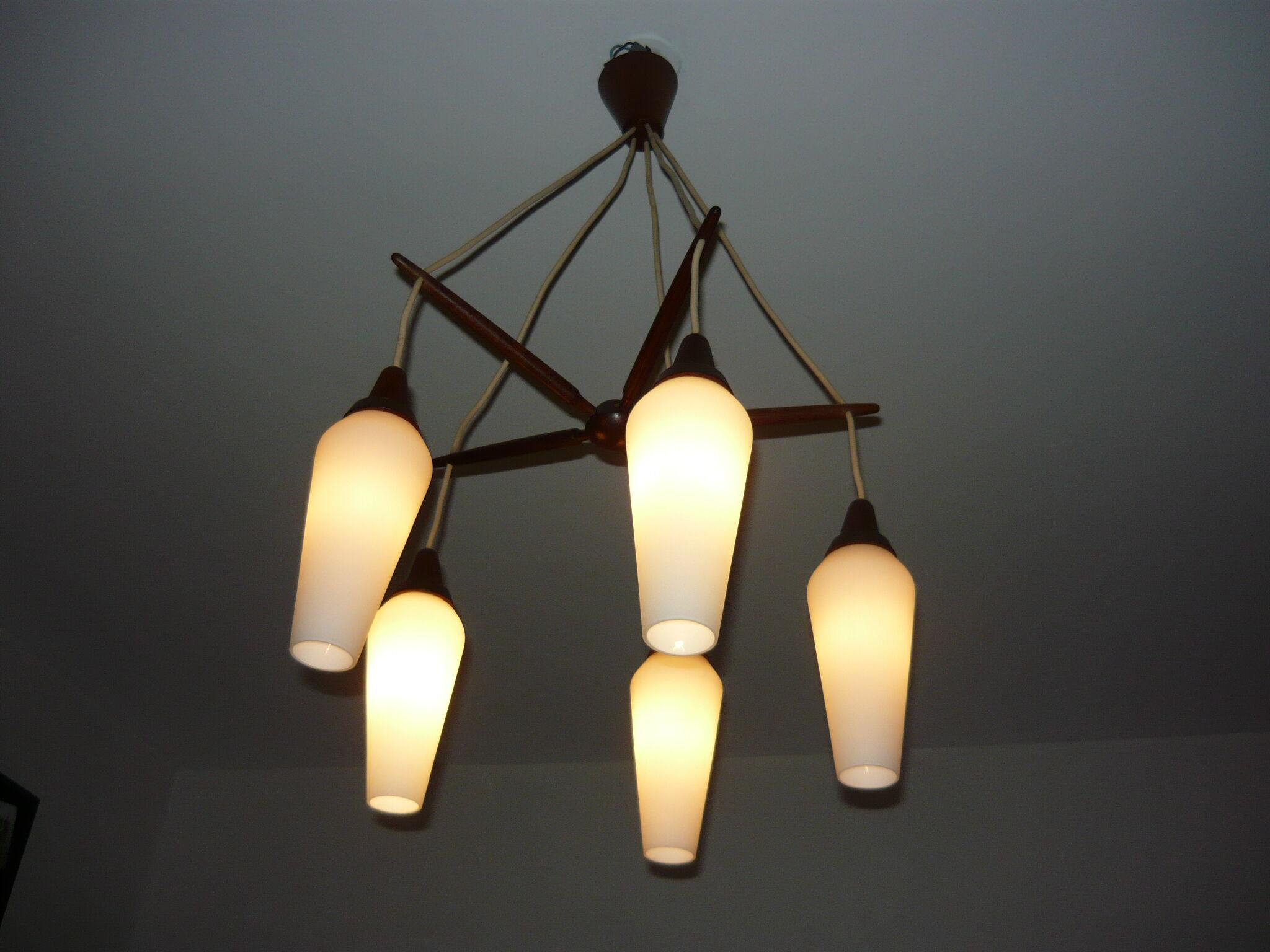 Hanging scandinavian years 60 5 lights