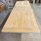 Solid oak farmhouse table with extensions