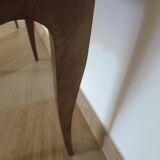 Pair of 2 Louis XV bedside tables - marquetry - 2 drawers - pink marble