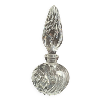 Cut crystal perfume bottle signed