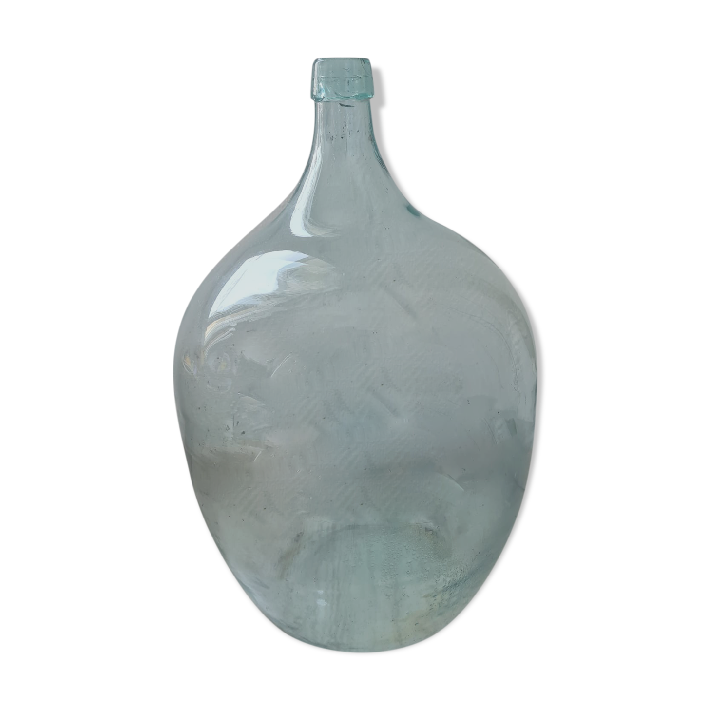 Clear blue demijohn