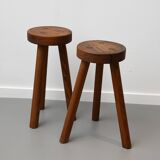 Set of 2 tripod stools