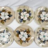 6 vintage flat plates 60 signed mbfa pornic decorations cynthia