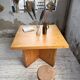 Square modernist table made of solid pine from the 1950s.