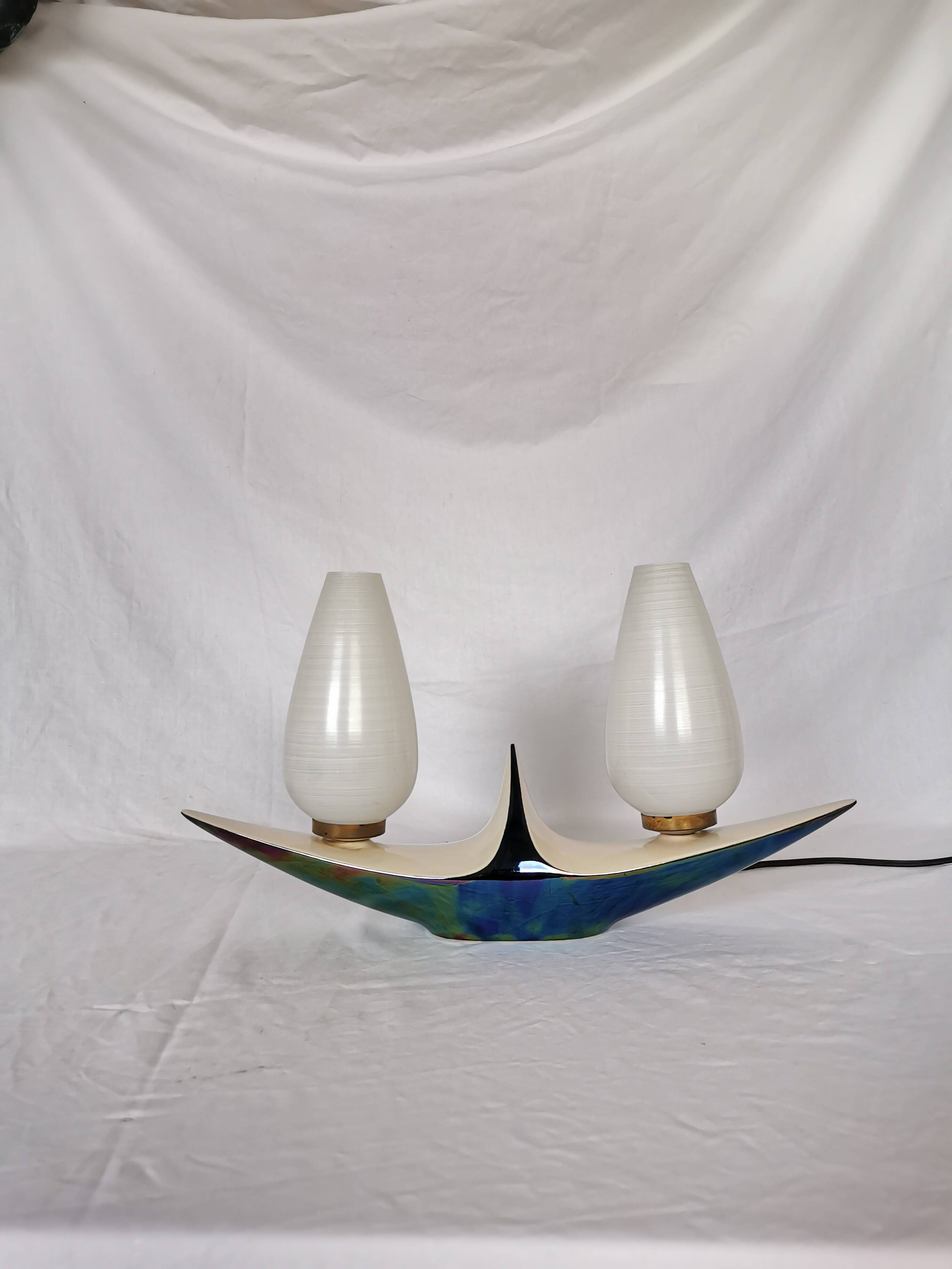 Verceram ceramic lamp, 1950, France.