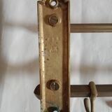 old brass wall coat rack