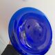 Vintage blue glass pyramid carafe from the 80s