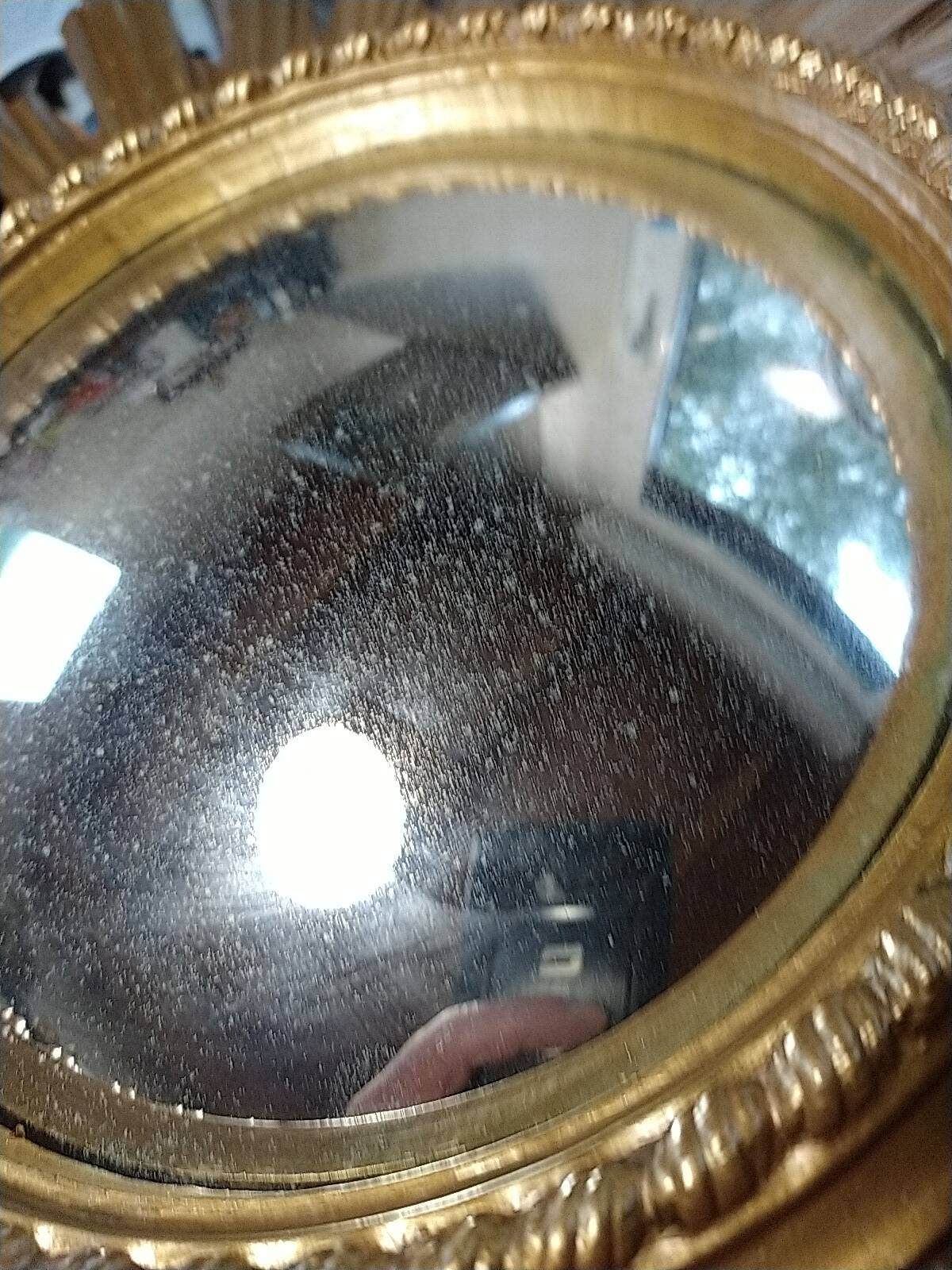 Sun mirror from the 50s/60s. Witch's Eye. 60 cm.