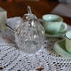 Sugar in vintage crystal shape pear