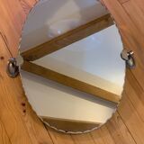 Miroir biseauté oval orientable