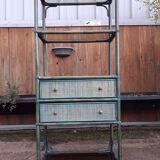 Rattan and bamboo shelf