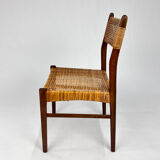 Danish teak and papercord side chair, 1960s
