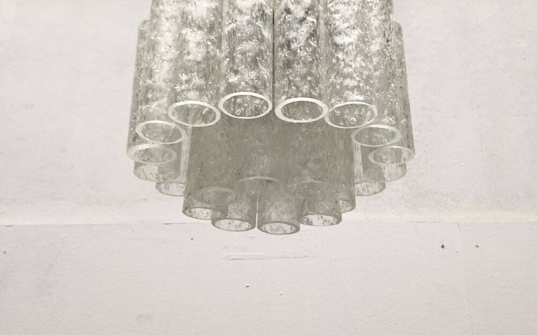 Lampe Plafonnier en Verre Allemande du Milieu du Siècle par Doria Leuchten, années 1960
