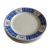 Suite de 6 assiettes plates Luneville K G