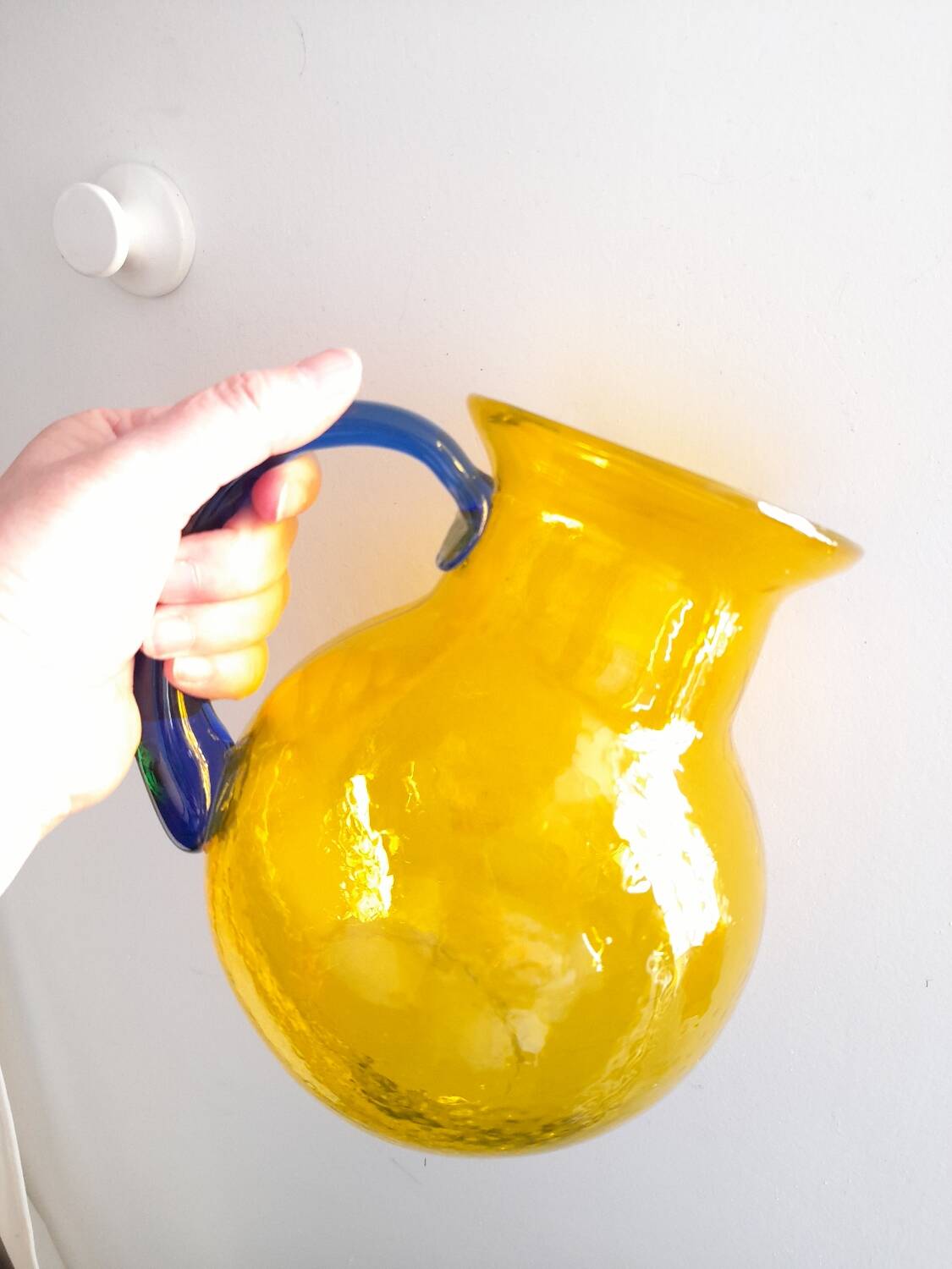 Beautiful vintage glass carafe from the 80s