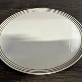 Lanternier & Co Limoges - Art-Deco Round Dish with Gold Trim, Diameter 33 cm