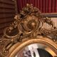 Mirror oval gold leaf Louis XVI 52x90cm