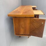 Bureau en noyer du milieu du siècle, années 1970, Tchécoslovaquie