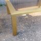 Vintage coffee table golden aluminum