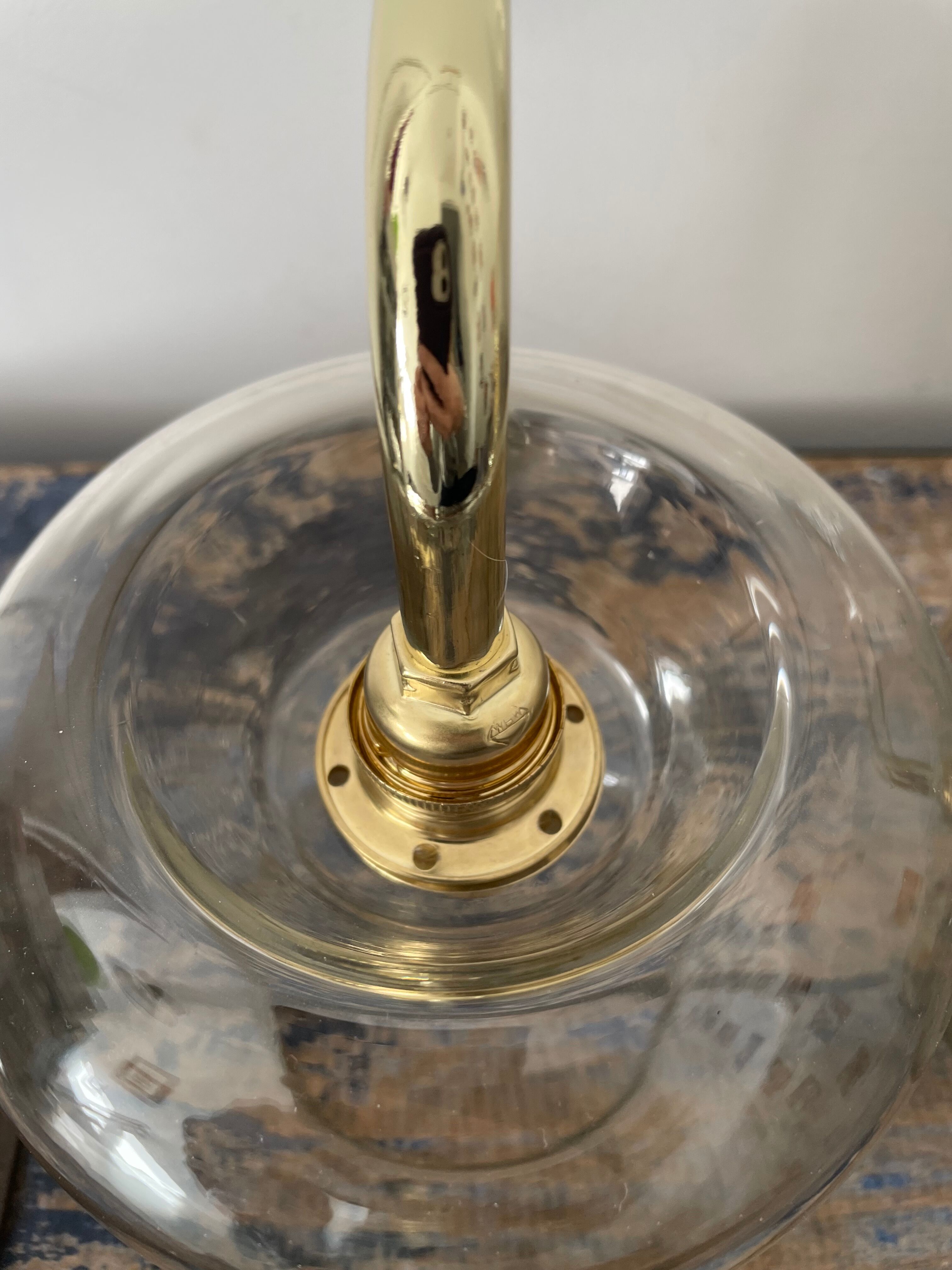 Pair of vintage smoked glass sconces
