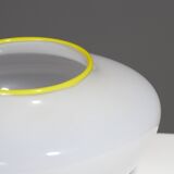 SMALL WHITE GLASS VASE, 1960s