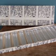 12 crystal knife rests in their box, Hungary, diamond point