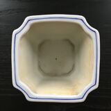 Blue iris flowerpot