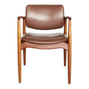 Vintage Captain's Chair in Teak by Erik Buch for Ørum Møbler