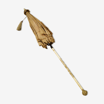 Old silk and carved ivory umbrella