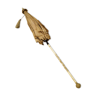 Old silk and carved ivory umbrella