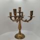Vintage brass chandelier candelabra with 4 pivoting branches in classic style.