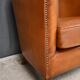 Pair of Solange club armchairs in sheepskin leather – reproduction