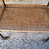 Rattan rolling table