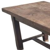 Solid oak farmhouse table with one drawer